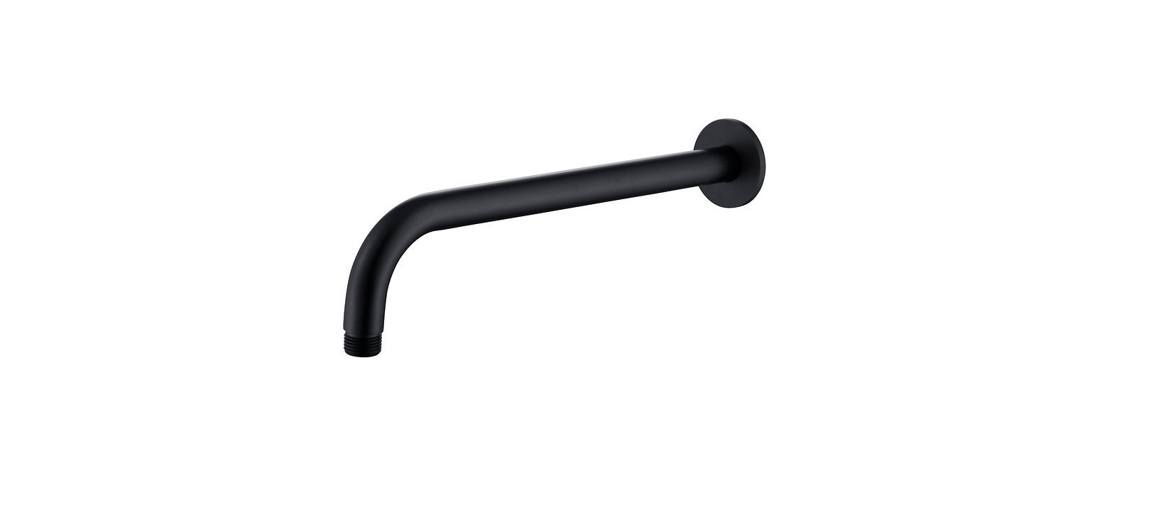 Shower Arm Matt Black Round