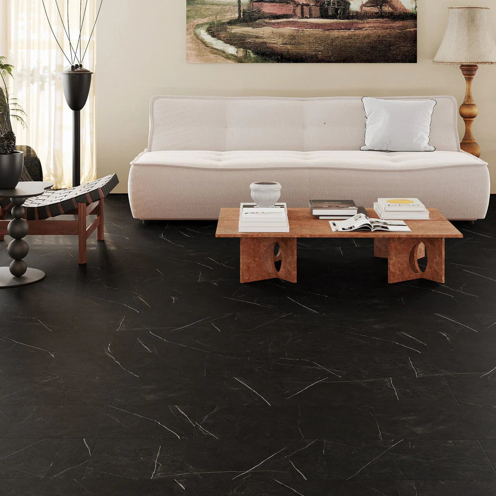 Black Marble - Prime Plus 5mm Embossed Purecoat Rigid Core Vinyl Flooring