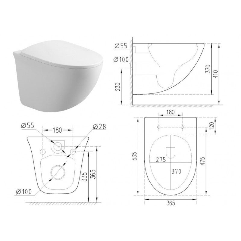 Smart Rimless Wall Hung Pan