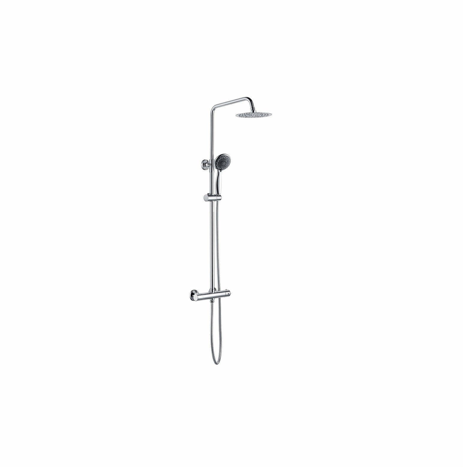 Thermostatic Exposed 2-Way Round Shower Chrome