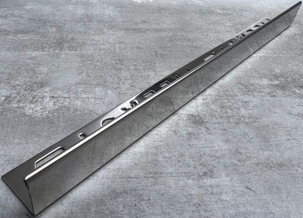 22.5mm Square Edge Brushed Chrome Stainless Steel Tile Trim