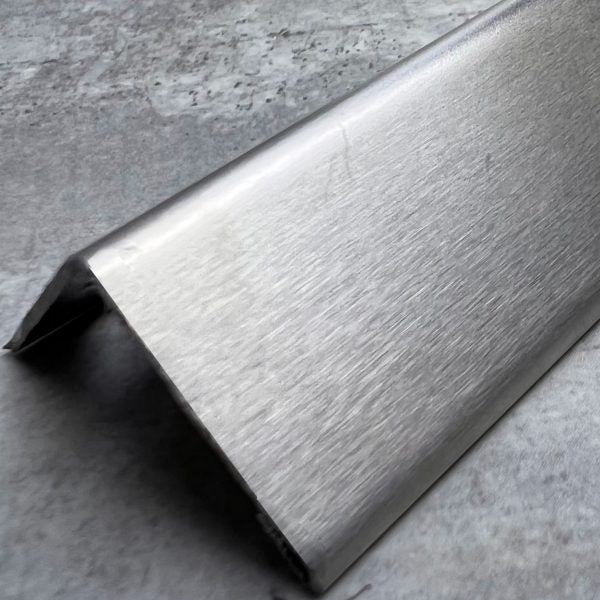 22.5mm Square Edge Satin Chrome Stainless Steel Tile Trim