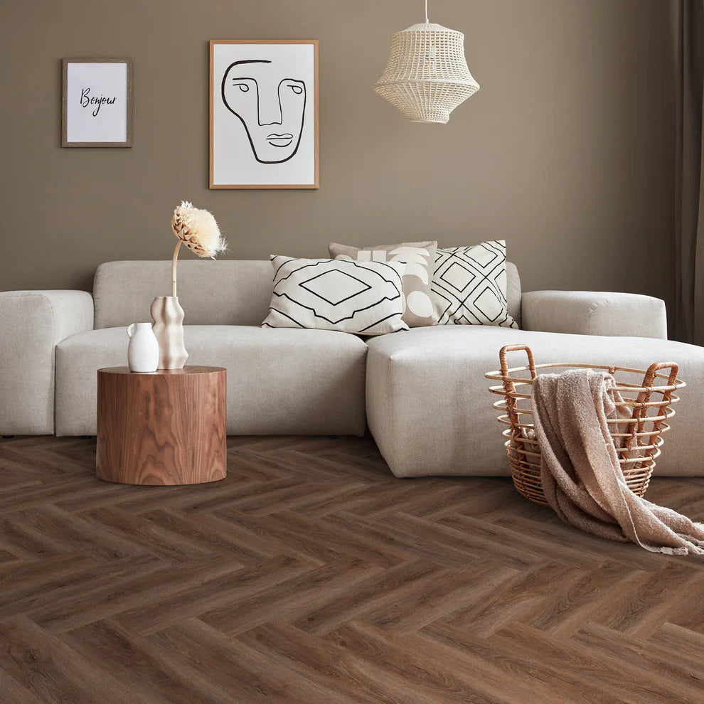 Signature Dark - SPC Herringbone 5.5mm Rigid Core Vinyl Flooring