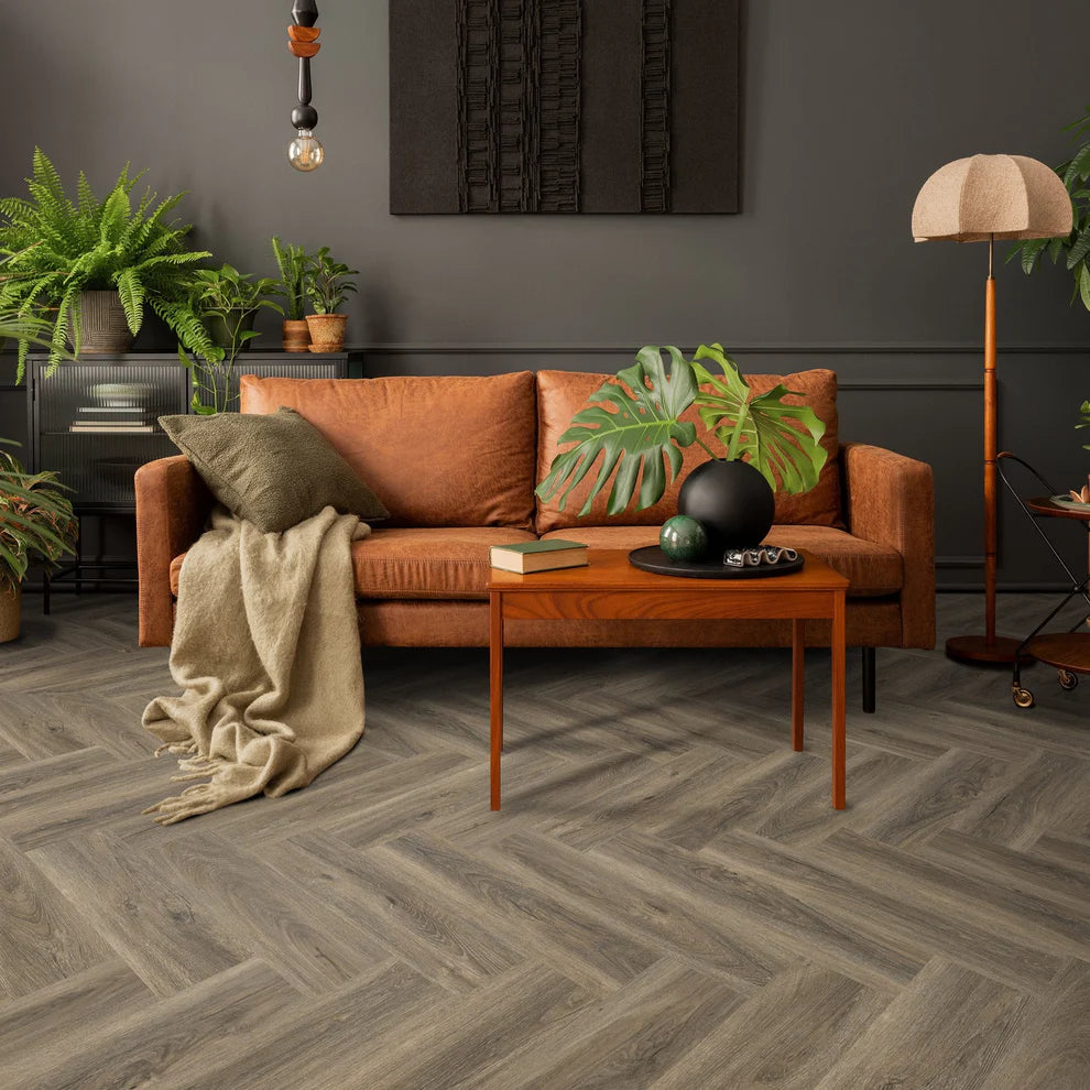 Signature Oak - SPC Herringbone 5.5mm Rigid Core Vinyl Flooring
