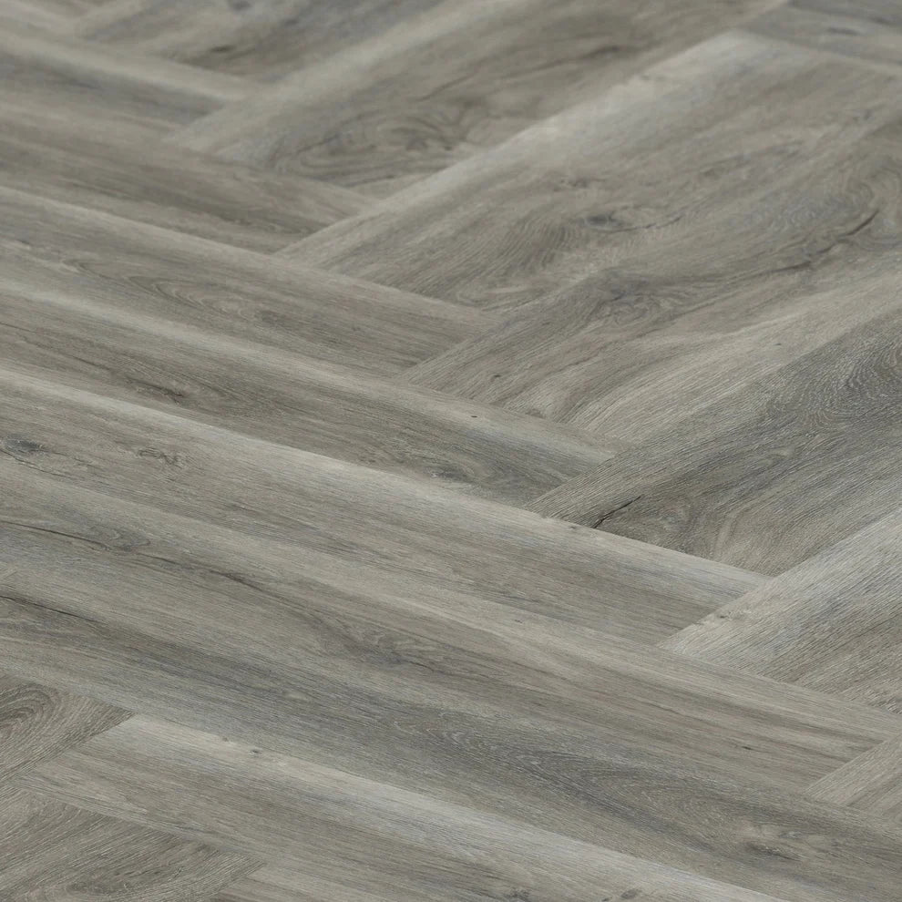 Signature Grey - SPC Herringbone 5.5mm Rigid Core Vinyl Flooring