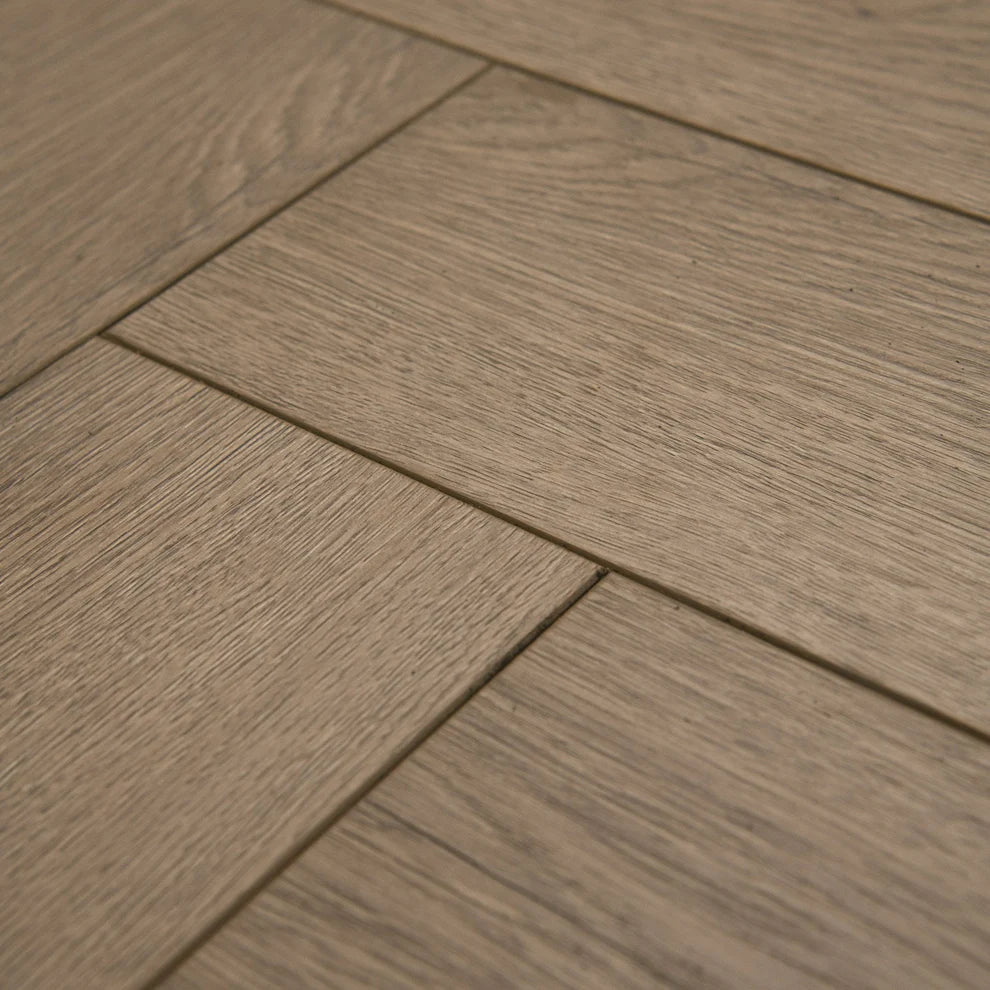 Elixir Sepia - 12mm Laminate Herringbone Flooring