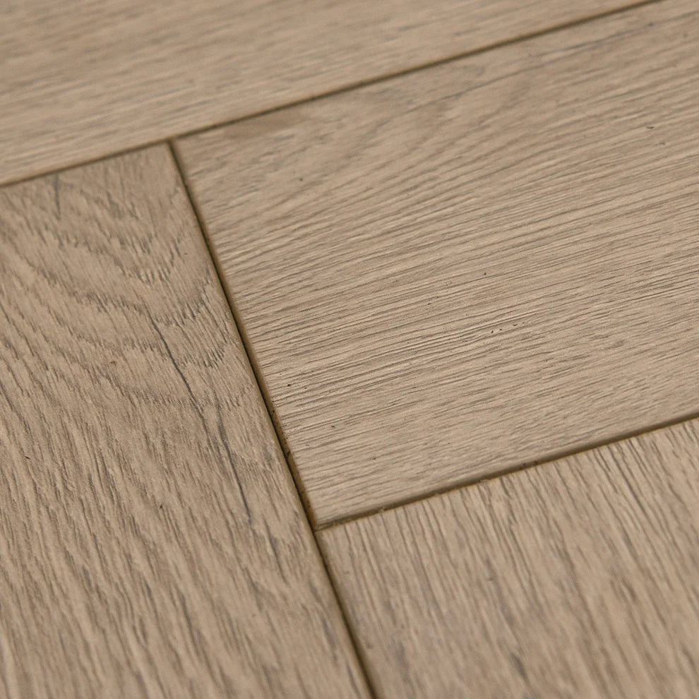 Elixir Sepia - 12mm Laminate Herringbone Flooring