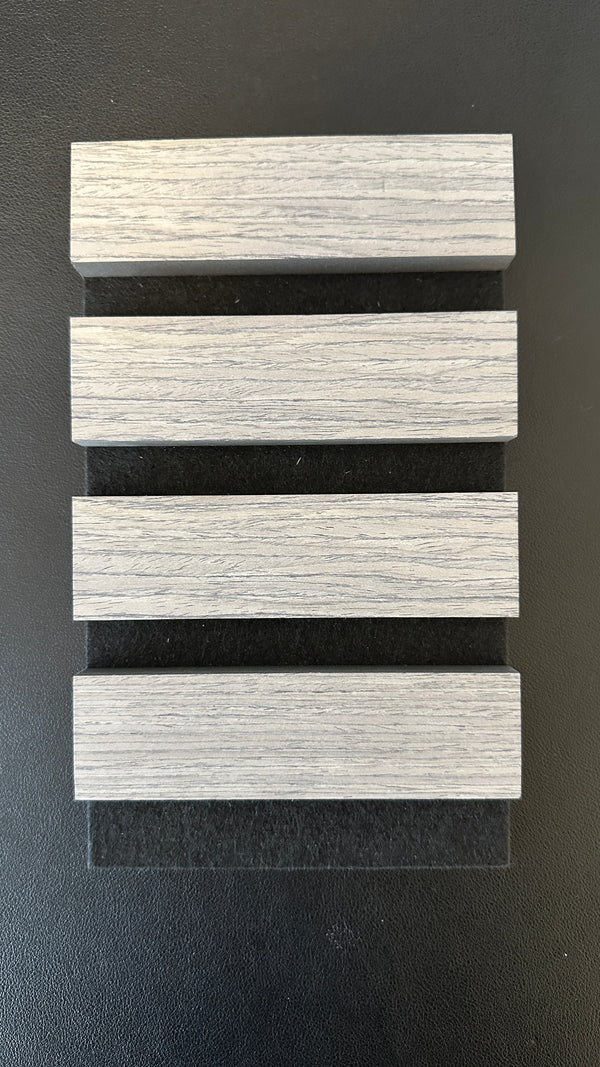 Wooden Acoustic Wall Panels 2400mmx600mm - Silver Walnut
