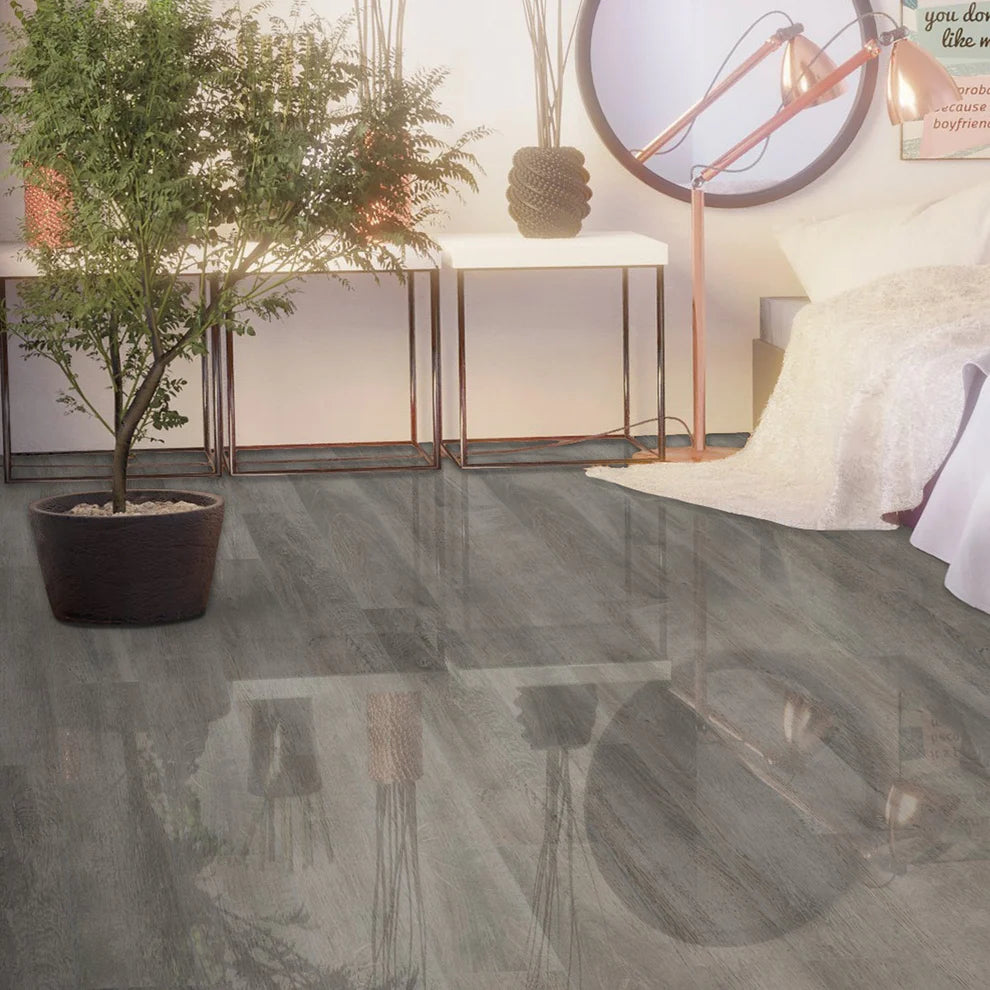 Timber Grey - 8mm High Gloss Laminate Flooring