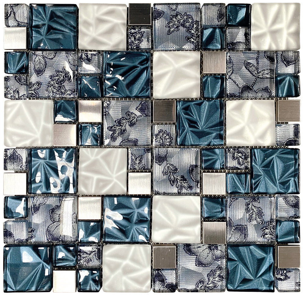 Textile Blue Silk Square