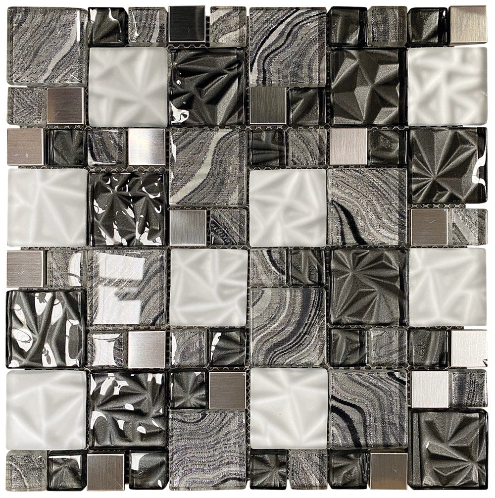 Textile Grey Silk Square