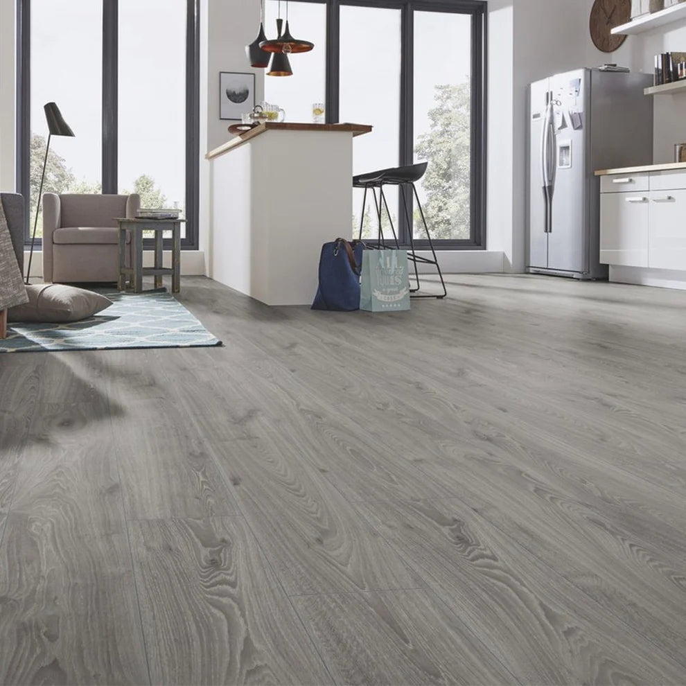 Apricate Whisper Grey - 12mm Laminate Flooring – YS Tiles & Bathroom ...