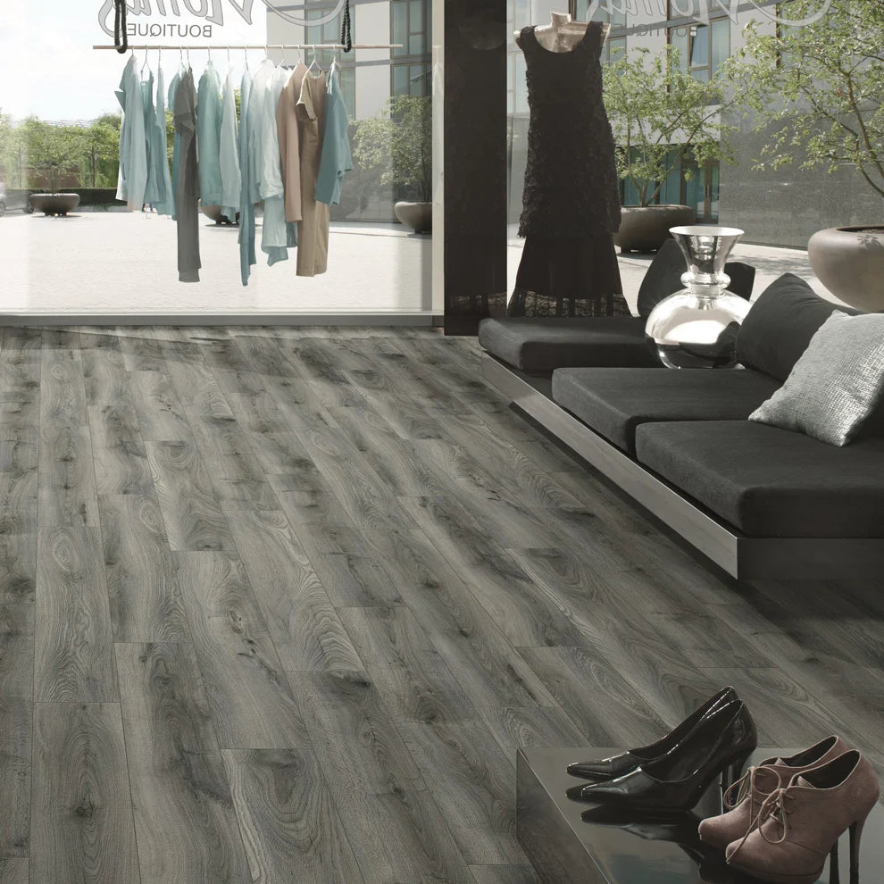 Acacia Suede Grey - 12mm Laminate Flooring