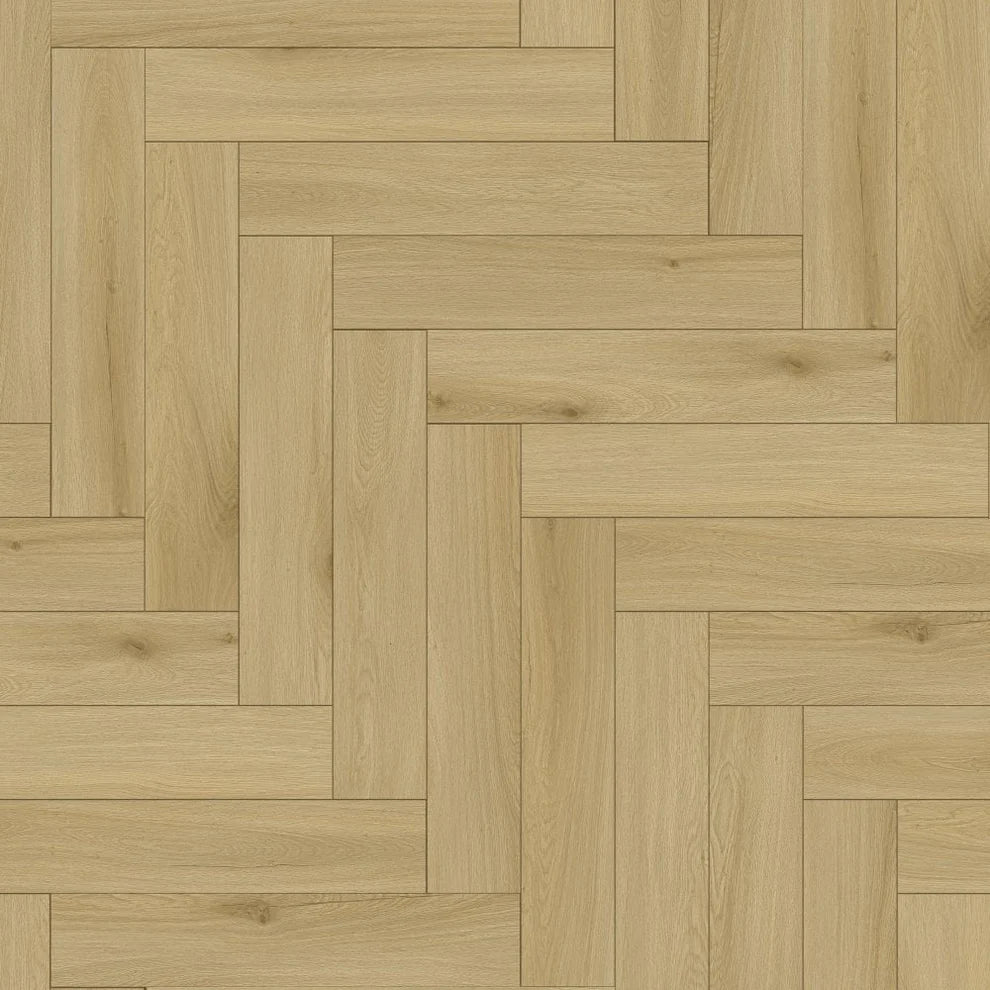 Vancouver Oak - Herringbone LVT 5mm Anti-Microbial UV Coated Rigid Core Vinyl Flooring