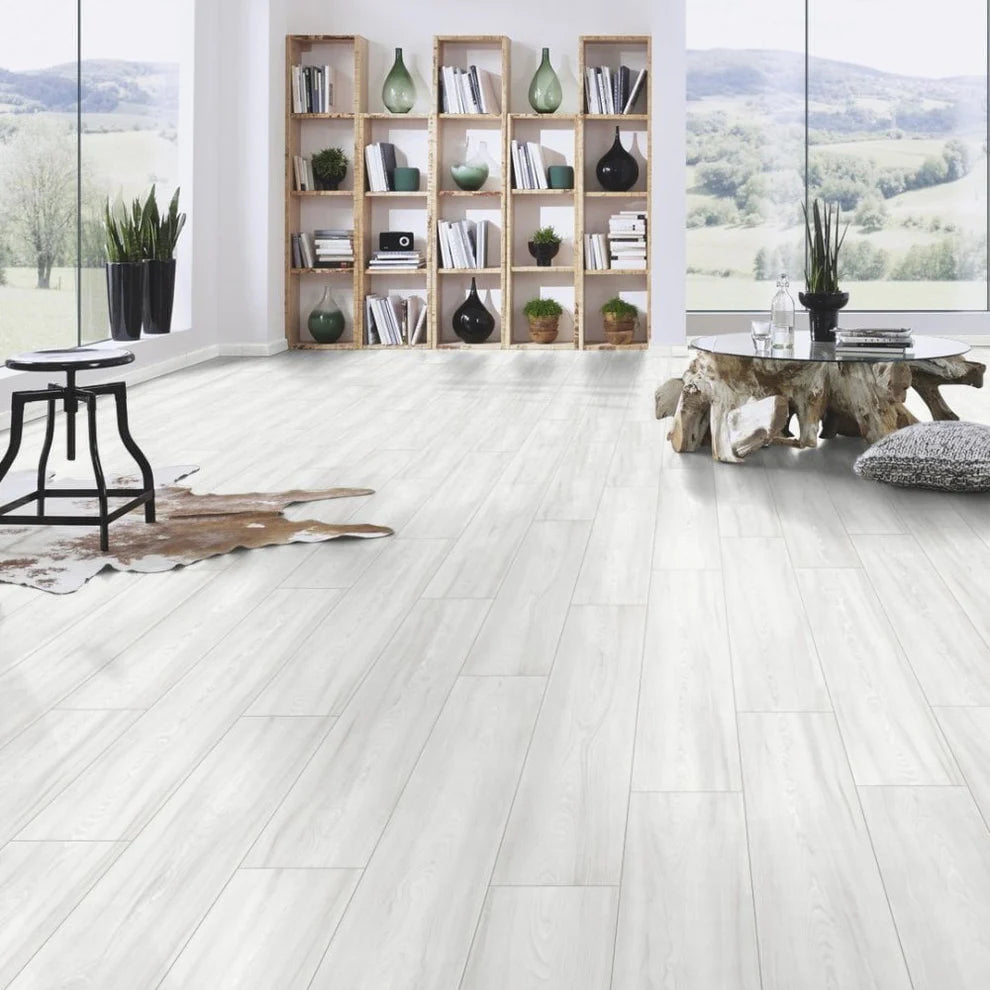 Tamarack Off White - 10mm Handscraped Moisture Resistant Laminate Flooring