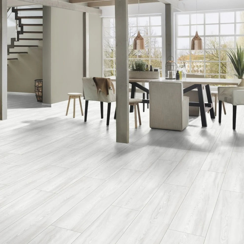 Tamarack Off White - 10mm Handscraped Moisture Resistant Laminate Flooring