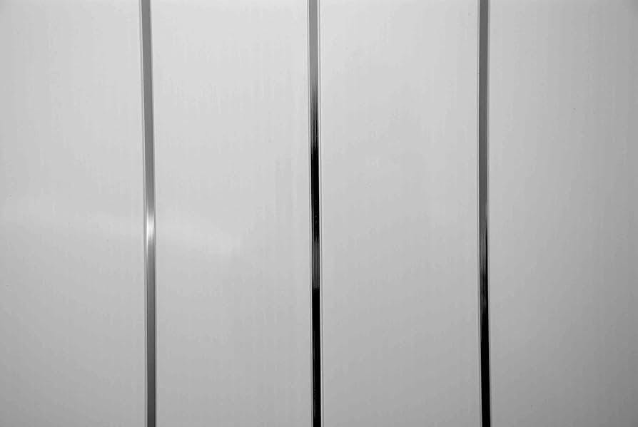 Ceiling PVC Panels White Gloss Silver Line