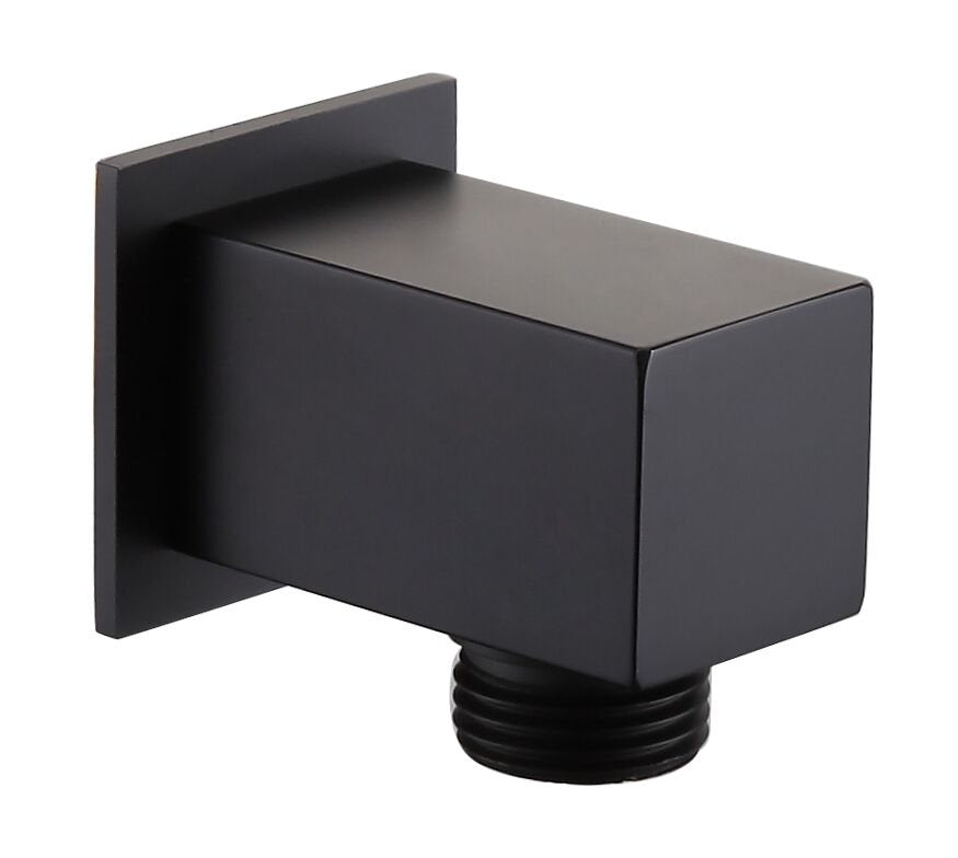 Wall Outlet Matt Black Square