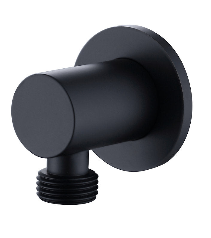 Wall Outlet Matt Black Round