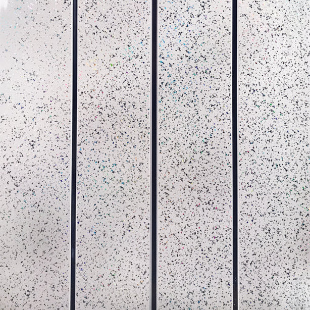 Ceiling PVC Panels White Sparkle Silver Line