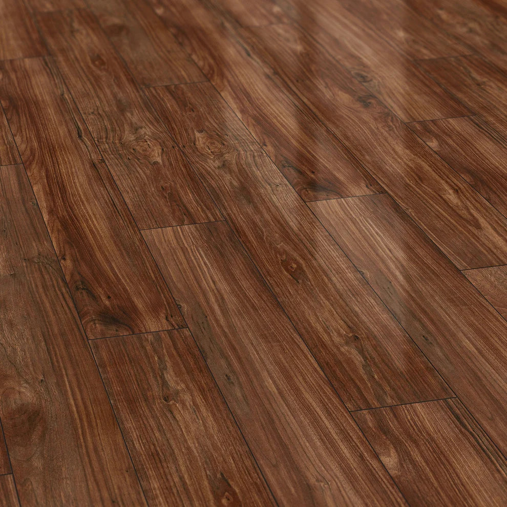 Timber Mahogany - 8mm High Gloss Laminate Flooring