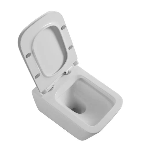 Rimless Square Wall Hung Toilet Pan Grohe WC Frame 38772001 Rapid SL Chrome Flush Plate 1.13