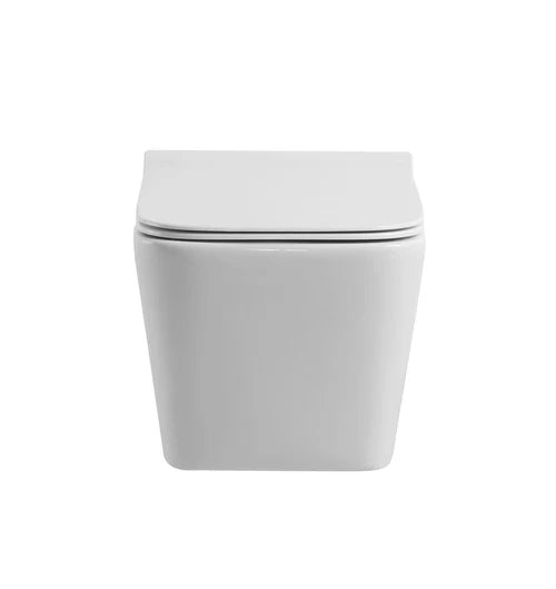 Rimless Square Wall Hung Toilet Pan Grohe WC Frame 38772001 Rapid SL Chrome Flush Plate 1.13