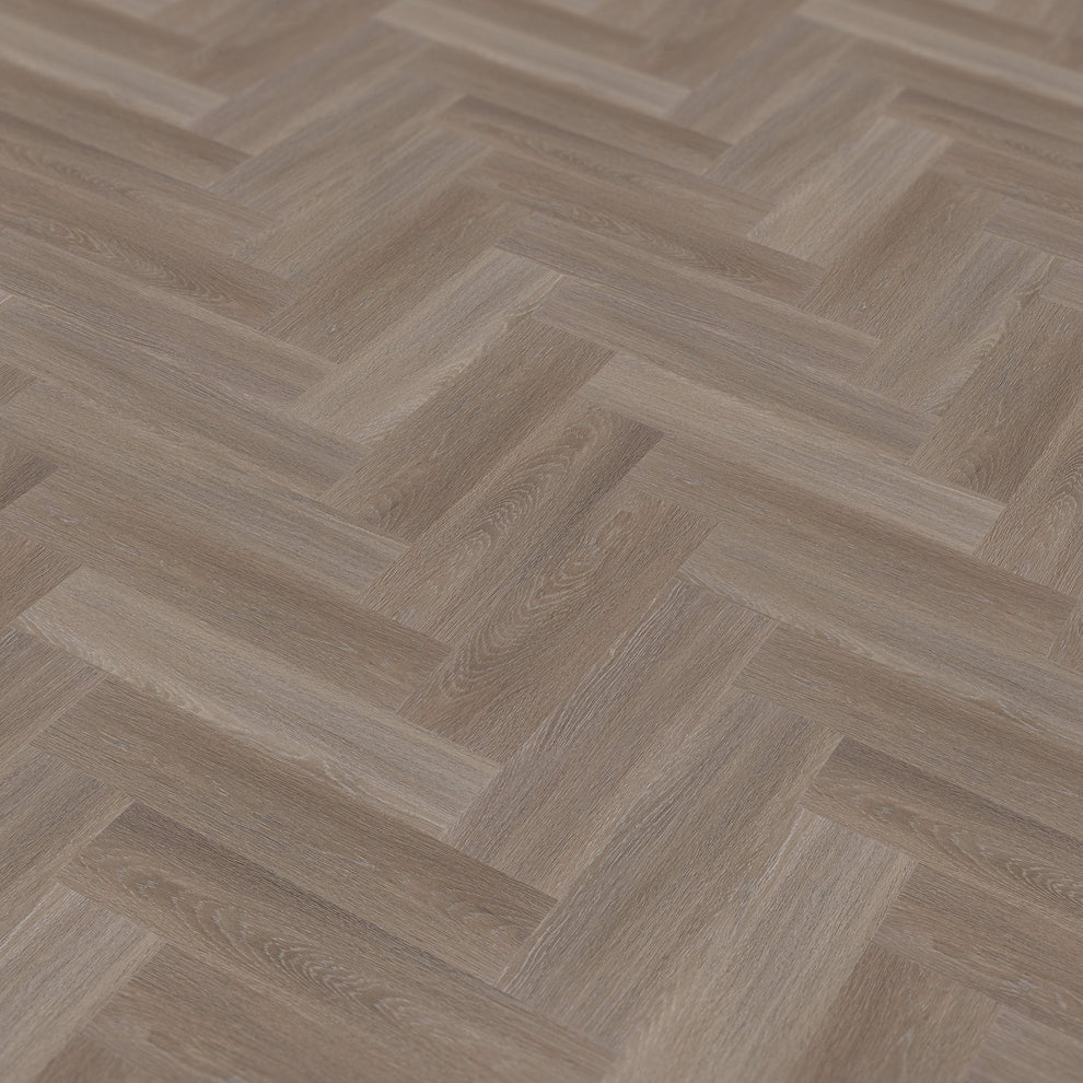 Weathered Oak - SPC Herringbone 5.5mm Rigid Core Vinyl Flooring