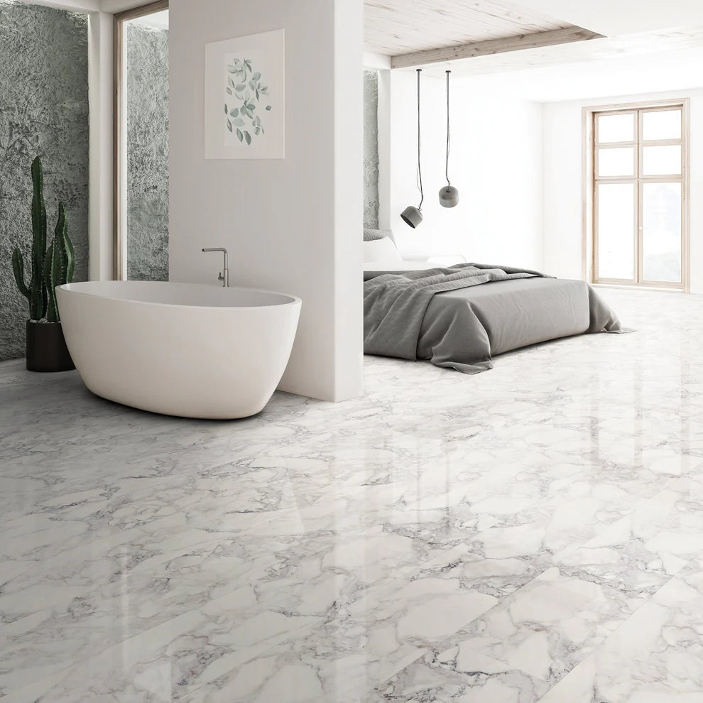 Marble Wood - 8.5mm High Gloss Laminate Flooring