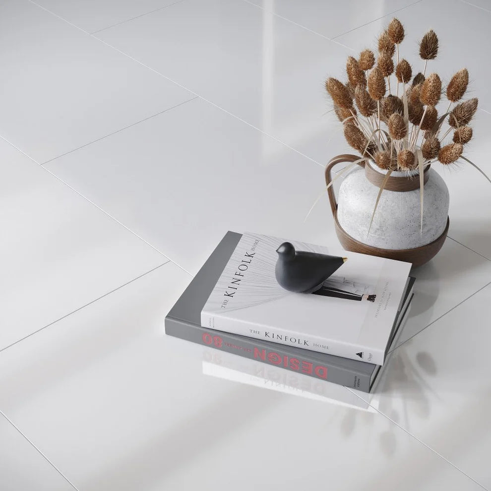 Achene White Gloss - 8mm High Gloss Laminate Flooring