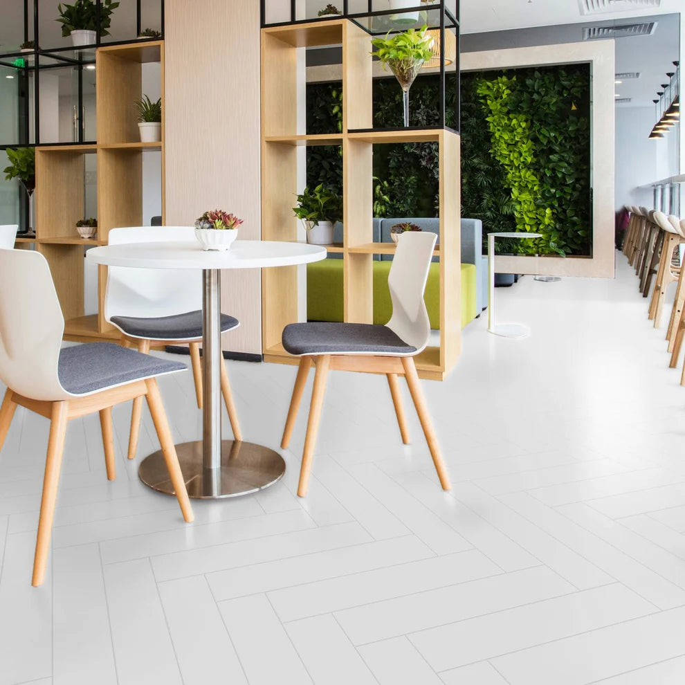 White - SPC 6mm Matt Rigid Core Vinyl Flooring