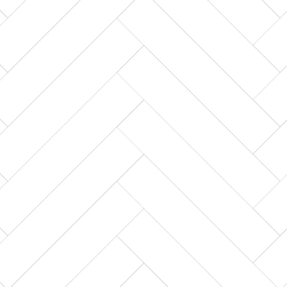 White - Herrringbone 6mm High Gloss Luxury Vinyl Flooring