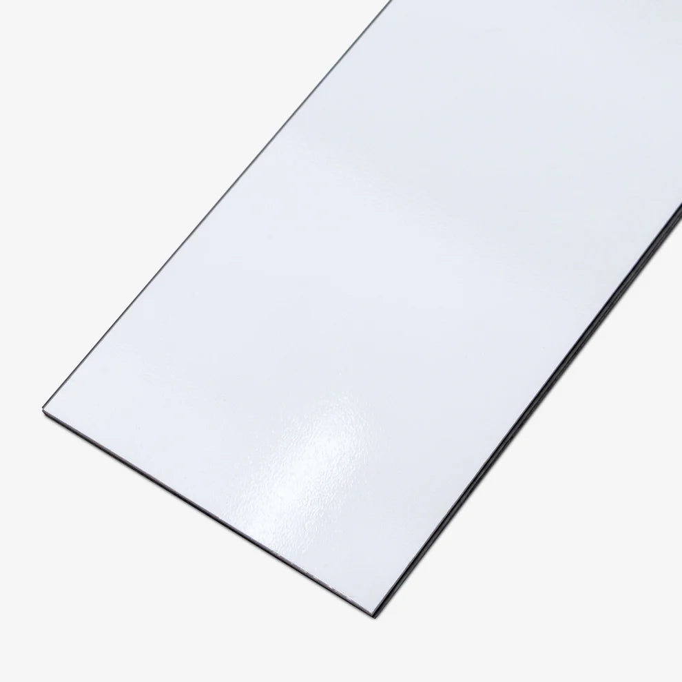 White - Herrringbone 6mm High Gloss Luxury Vinyl Flooring