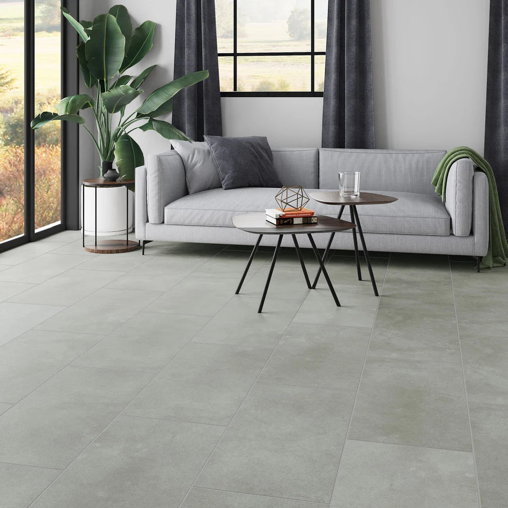Xonic Beige - Pre-Grouted 5.5mm Stone Embossed UV Coated Rigid Core Vinyl Flooring