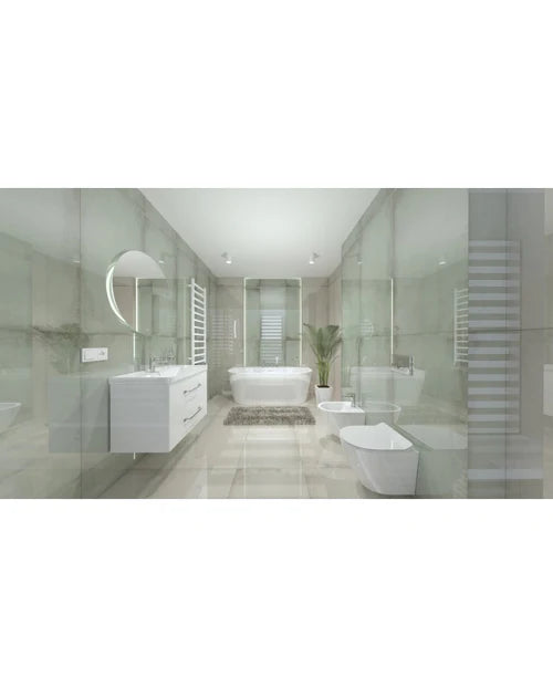 Rimless Toilet Wall Hung Pan & Soft Close Seat Grohe Wc Frame 1.12 3877220A Chrome Flush Plate