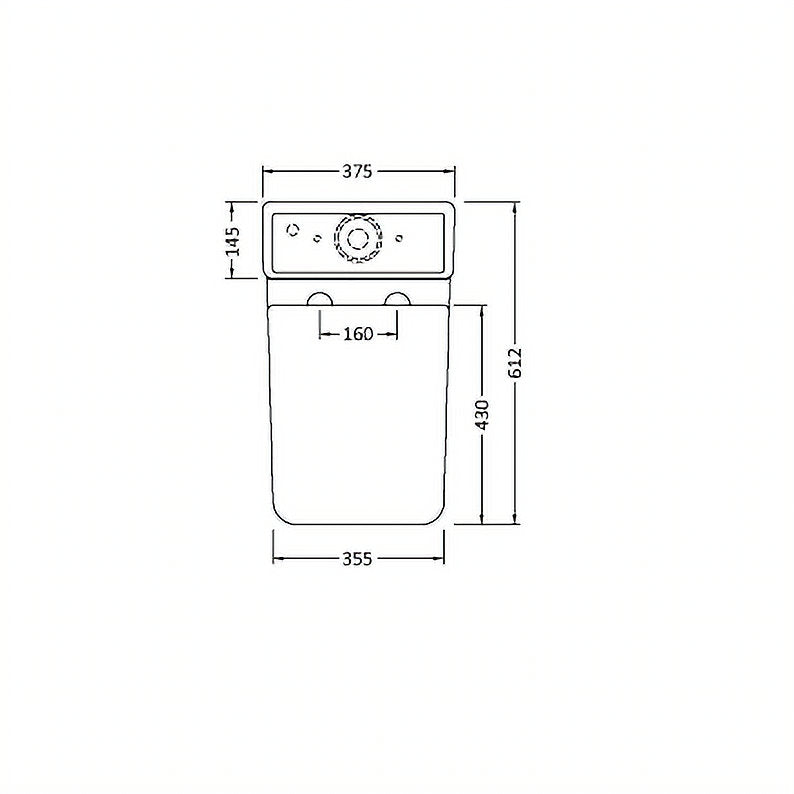 Flo Close Coupled Square Rimless Toilet
