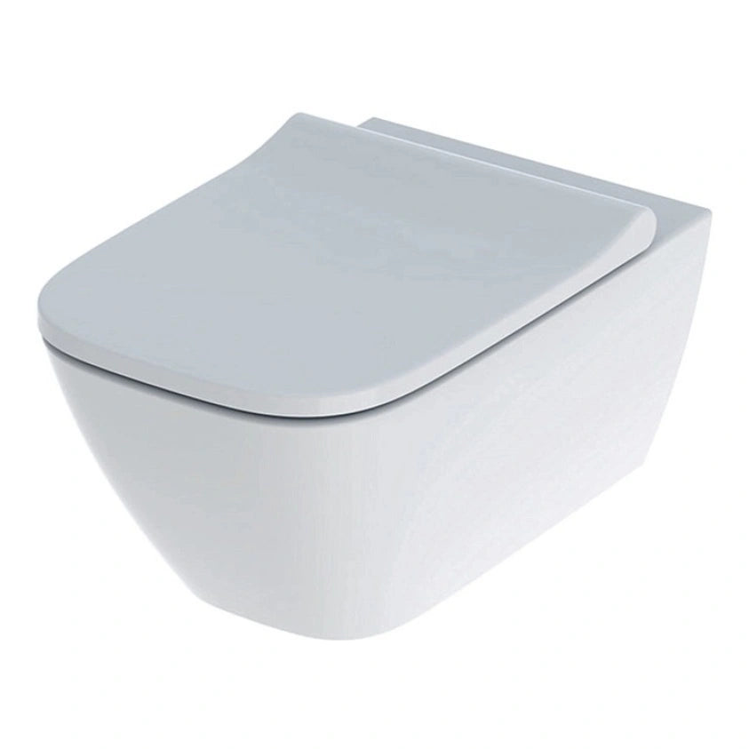 Geberit Smyle Square Rimfree Wall Hung WC Pack; w/ Pan & Quick Release Seat