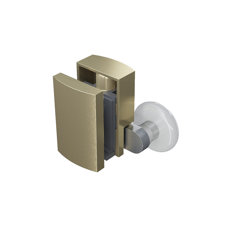 ICON Offset Quadrant Shower Doors 6mm Brushed Brass