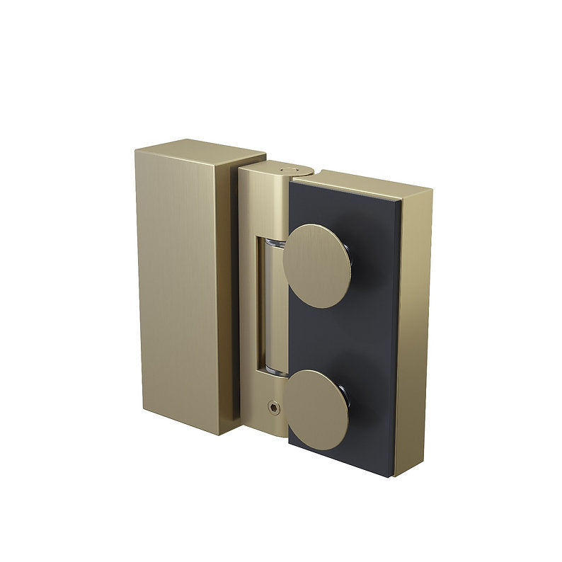 ICON Offset Quadrant Shower Doors 6mm Brushed Brass
