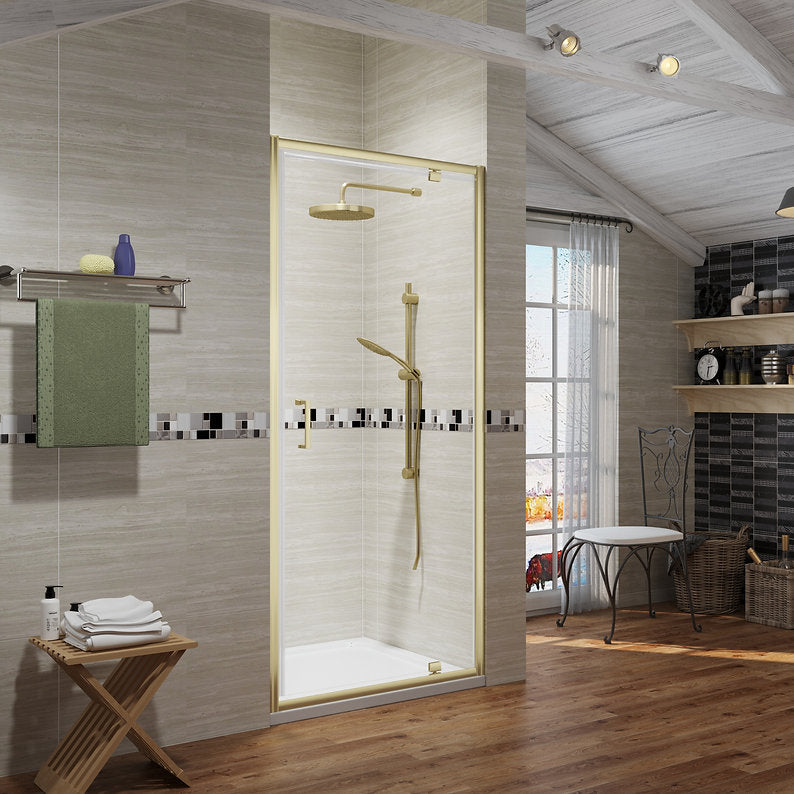 ICON Pivot Doors 6mm Brushed Brass