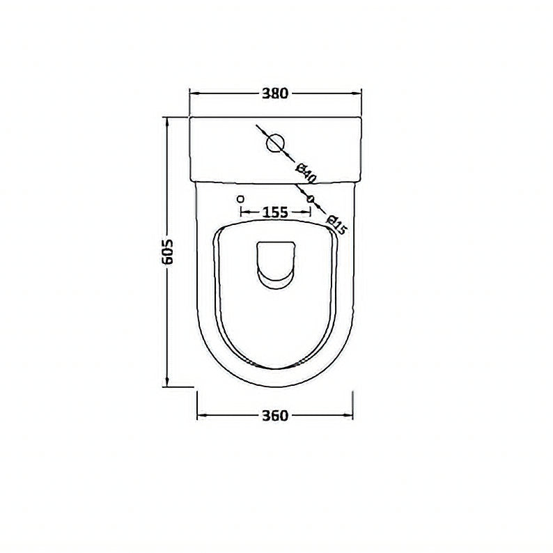 Nano Comfort Height Open Back Round Toilet