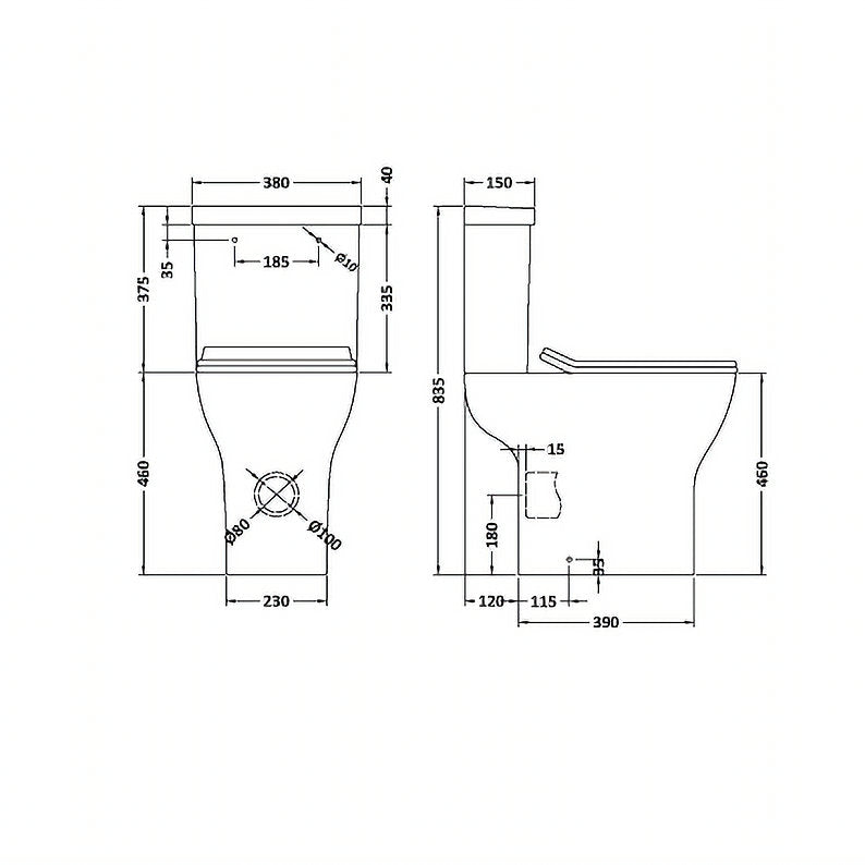 Nano Comfort Height Open Back Round Toilet