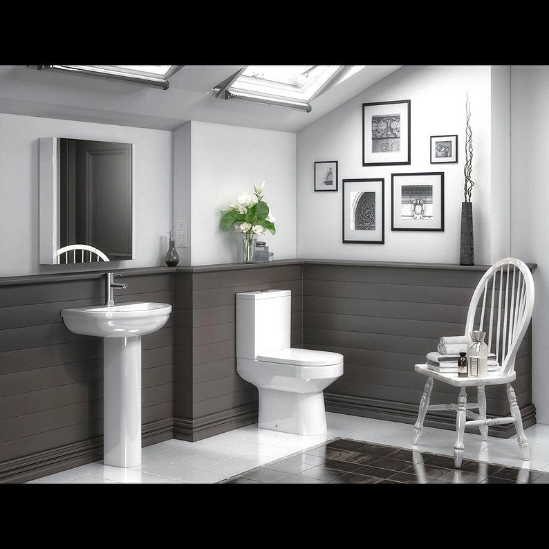 Nova Close Coupled D-Shape Rimless Toilet