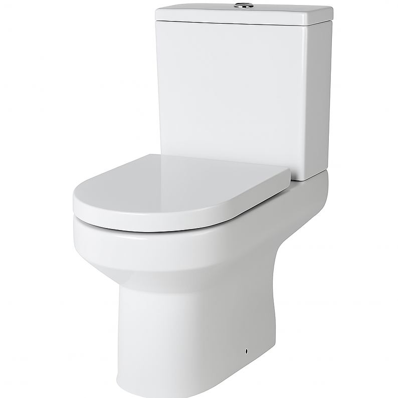 Nova Close Coupled D-Shape Rimless Toilet