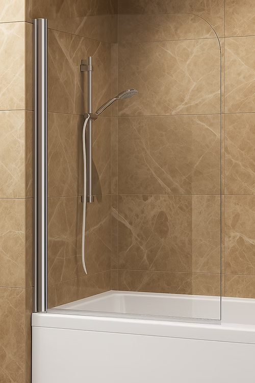 Round Bath Screen Chrome