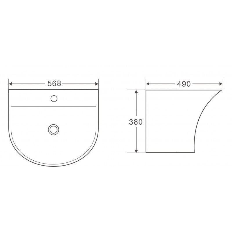 Wave Basin with Full Pedestal